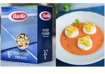 Barilla makes personalized pasta for Roger Federer